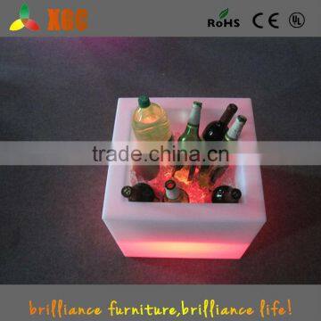 2015 New Arrival Battery Operated LED Illuminated Square Wine Cooler Plastic Beer Bucket photo-5