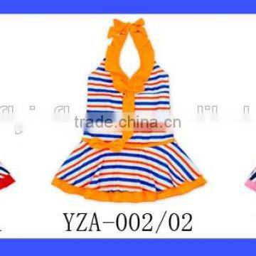 Children Stripe Patterns Halter Swim Dresses For Girls Kids Lovely Bikini Girls Swimwear photo-6