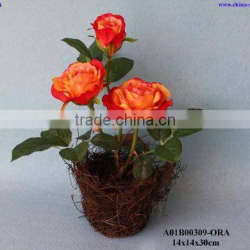 Silk Roses With Pot photo-4