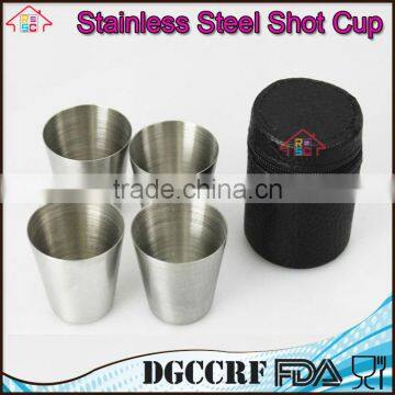 NBRSC 4 Pcs Mini Stainless Steel Cup Mug Drinking Wine Beer Tea Coffee Tumbler Camping Travel photo-4