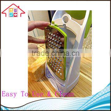NBRSC New Design 3 In 1 Grater And Container Vegetable Cheese Grater With Interchangeable Stainless Steel Blades photo-6