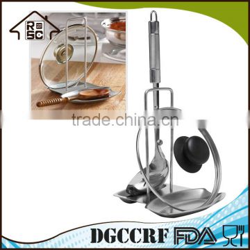 High Quality Stainless Steel Pot Lid and Spoon Holder, Kitchen Spoon Rest