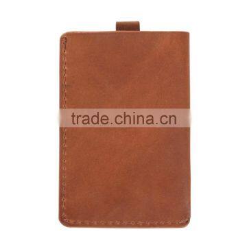 RFID Blocking Minimalist Front Pocket Wallet Wholesale Grain Leather Pull Tab Card Holder photo-4