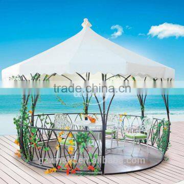 Iron outdoor leisure pergola gazebo/garden pavillion with WPC