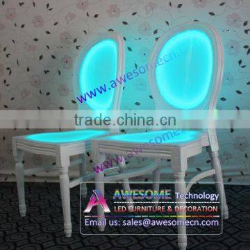 luxury lighted led hotel chair / modern ghost chair