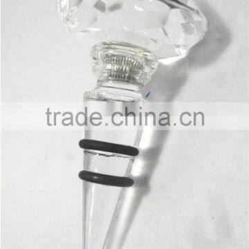 LED Plastic Clear Crystal Manufacture Diamond Wine Bottle Stopper photo-5