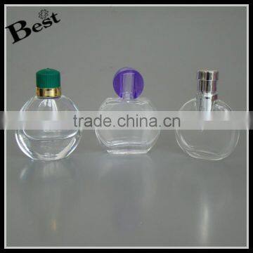 High Quality Custom Screen Printing Cosmetic Round Clear Empty 50ml Perfume Glass Bottle Silver Aluminum Cap China Suppliers photo-2