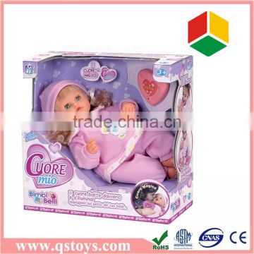 Creative design ABS functional plastic baby doll girl for sale with EN71