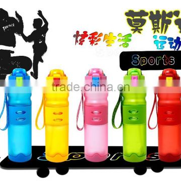 OEM stock factory wholesale Different color refillable bpa free round PCTG sport 420ml 600nl sport bottle plastic water bottle