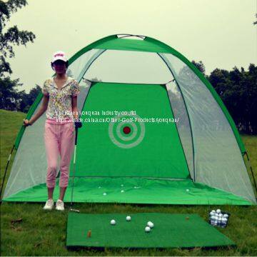 Golf Training Tent Practice Net with Carry Bag And Golf Hitting Mat