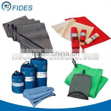 cusmotized 70 polyester 30 polyamide microfiber gym towel in canister