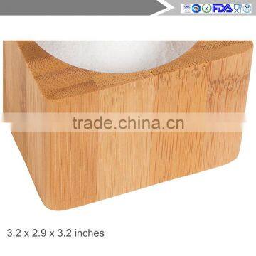Mass Production Manufacturer Wholesale Bamboo Salt Container Kitchen Accessories photo-6