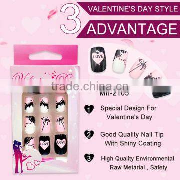 2017 Wholesale Valentine Love Design Fake Nail Art Design for Beauty photo-5