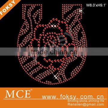 Horse shoe hotfix clothing rhinestone designs