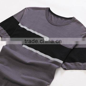 Custom Brand Color Combination Slim Cotton Plain t Shirt photo-5