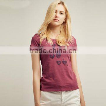 2017 New Collection Custom Fashion T-shirt Summer Woman Sports Printing Cotton T-shirt photo-5