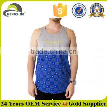 100 cotton mens gym bodybuilding custom stringer tank top