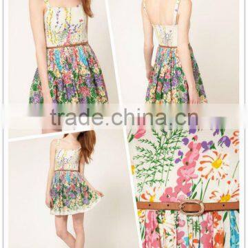 12DR139 Summer New Design Floral beautiful party dress,casual,high quality,hot sell,competitive price