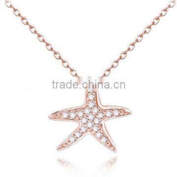 925 sterling silver Starfish Pendant necklace