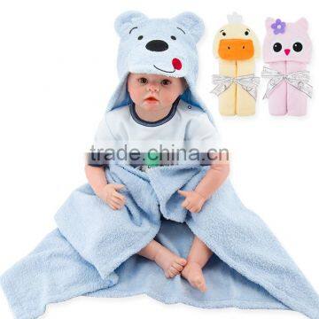 Factory Baby Bath Towel Blanket Plush Toy Educational Hooded Washcloth Toallas Newborn Animal Baby Bathrobe