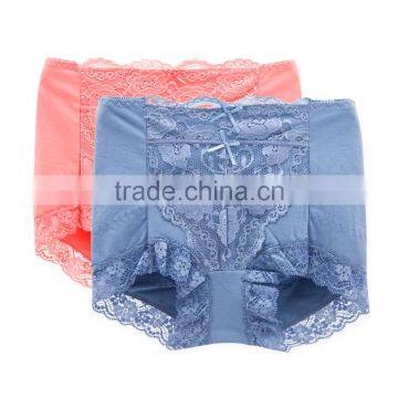 Custom Best Quality 95% Cotton 5% Spandex with Lace Sexy Fancy Woman Underwear