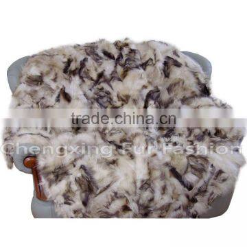 CX-D-48 Wholesale Custom Real Fox Fur Area Carpet Rug photo-3