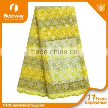 Bestway Royal Blue Fancy Lace Borders FL0189 French Net Lace With Stones 2016 photo-3