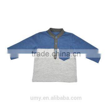 Baby Boy Contrast Color Plain Polo T-shirts Children Clothes Set photo-3
