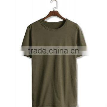 Summer Thin Section of Pure Cotton Short Sleeve T-shirt Male Fertilizer Plus-size Easing Round Collar Pure Color photo-2