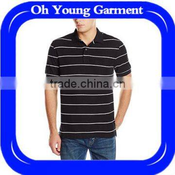 Hot sell fashion clothes online shopping strip polo collar t-shirt printing machine sports jersey gym wear men polo shirt
