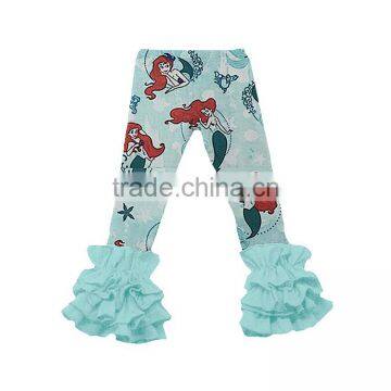 Wholesale Giggle Moon New Pants Design for Girl Fall and Winter Children Girls Cotton Triple Ruffle Cartoon Printing Pants photo-2