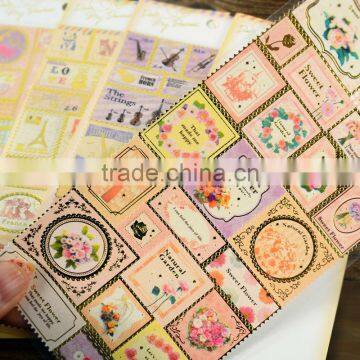 Pearl Paper Sticker Custom Cheap Postage Stamps Sticke With Gold Stamp Adhesive Sticker for Decoration photo-3