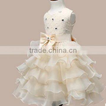 Wholesale European Kids Wear 2015 Spring Red Flower Girl Dress Sewing Patterns photo-4