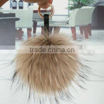 wholesale raccoon fur pom poms