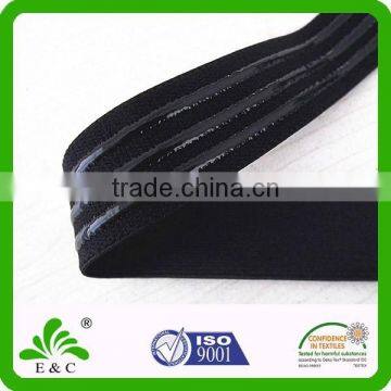 Wide Firm Black Elastic Silicon Printing Webbing Wristband