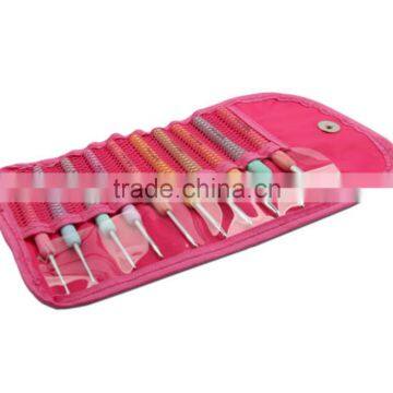 Brand New 10 Pcs Sizes 2.0mm-6.0mm New Colorful TPR Soft Handle Aluminum Crochet Hooks Knitting Needles Set Hot Sale photo-2