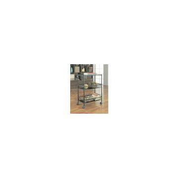 2 Tiers Adjustable Metal Office File Cart photo-3