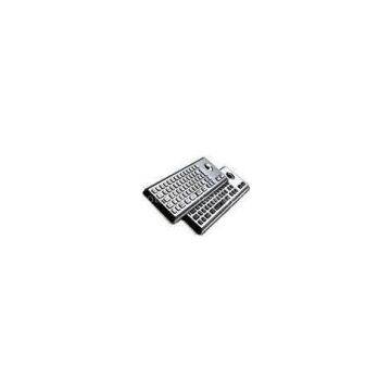 Water-proof 64 stainless steel keys metal industrial keyboard with trackball MKB-64B-TB