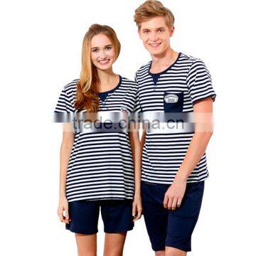 China supplier Qianxiu summer cotton couple pajamas sets