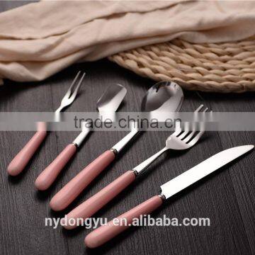 pocelain handle knife fork coffee spoon /jib a creative ice cream spoon and fork /fancy dessert spoon jam spoon