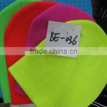 Customized Beanie Winter Hat Knitted Hat Fashion Fluorescence Hat