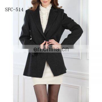 Ladies' formal 100% pure cashmere fabric coat from China