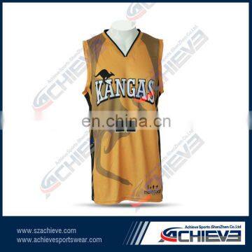 mesh blank basketball uniforms Reversible costum printed sports wear basketball jersey