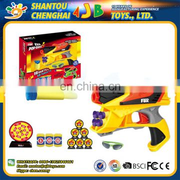 Promotional eva pop gun toy that shoots plastic bullets