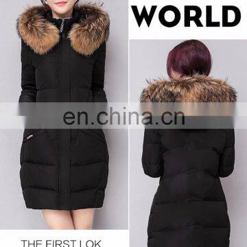 Down Jacket Cotton Clothing Women in the Long Section of Thick Hair Collar Collar Winter Winter Casual Cotton Jacket S1021