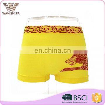 Brand full color animal printing simple and easy nylon cheap mens custom underwear boxer briefs