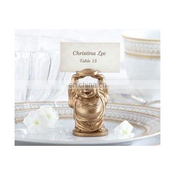 "Happy Buddha" Golden Buddha Place Card/Photo Holder