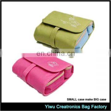 2015 new hot sell ladies travel canvas cosmetic bags