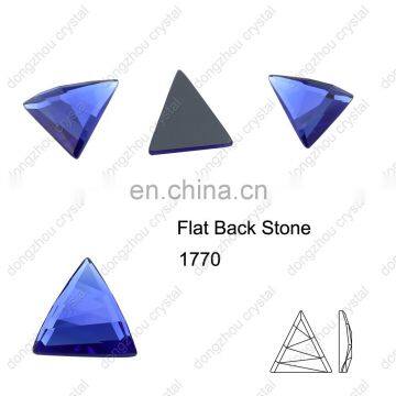 DZ-1770 triangle shape falt back glass rhinestones for jewelry making