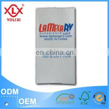 Easy tear off acetate taffeta printed clothing label